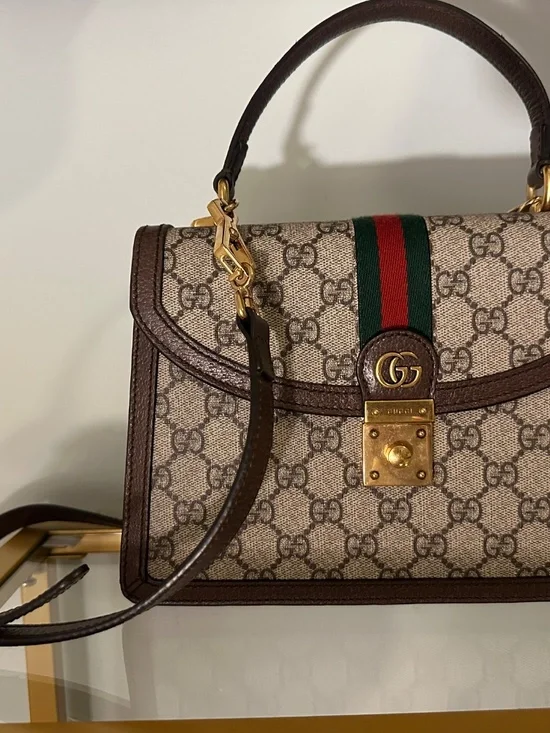 Ophidia Medium Top Handle Bag - Picture 2 of 6